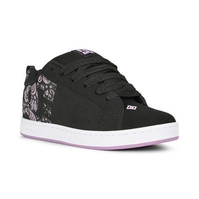 DC Court Graffik Damen-Skateschuhe   schwarz/lavendelfarben
