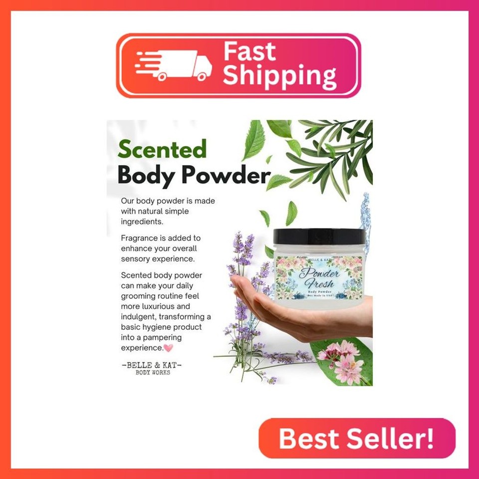Body Powder for Women & Men Scented Powder Fresh (classic baby powder ...