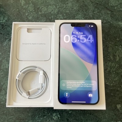 IPhone 14 Weiß 128 GB, ohne Simlock, mit Originalverpackung Batteri 85 %
