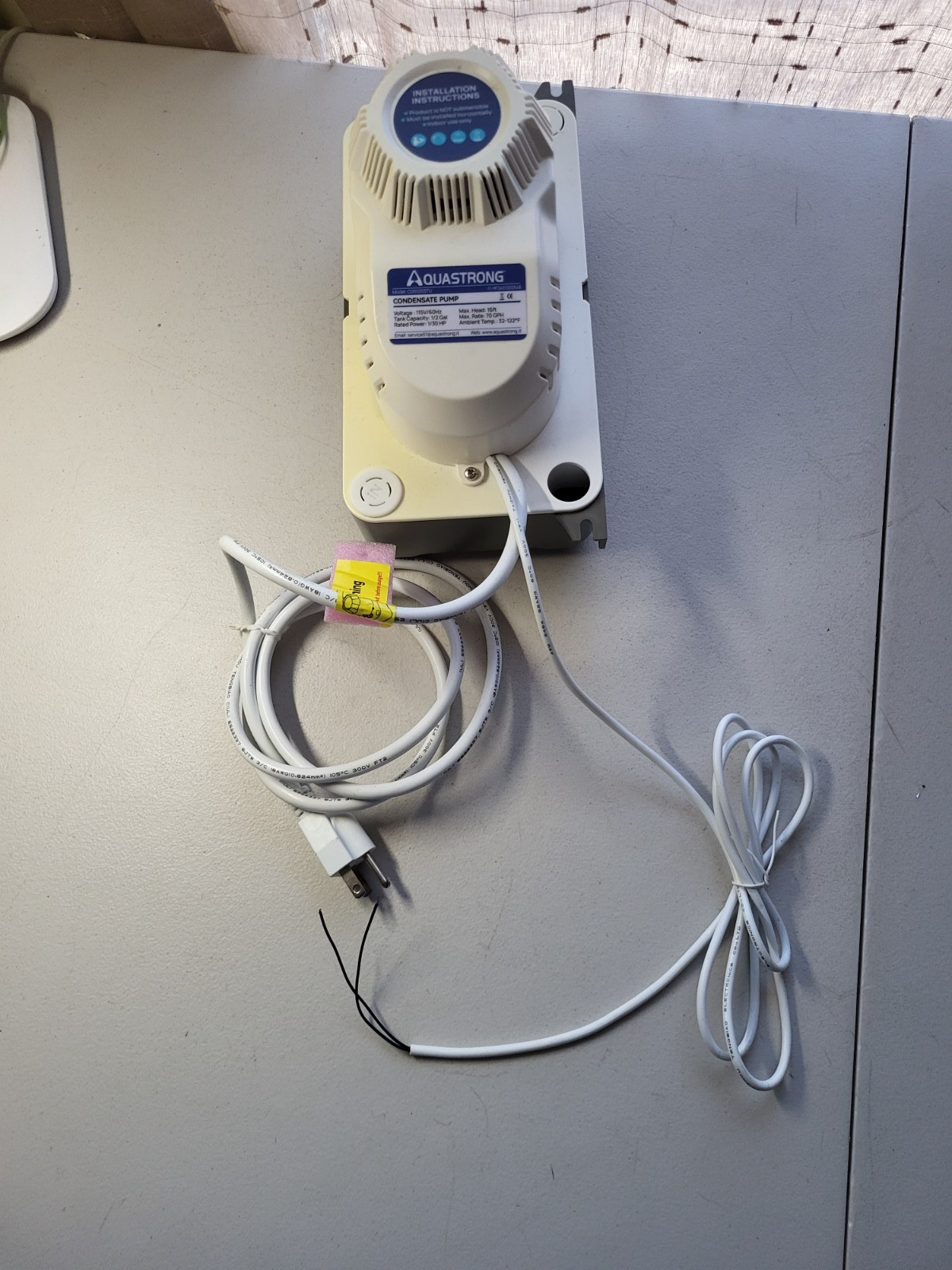 Aquastrong 115V 70GPH Condensate Pump CDS125STU “Pump Only” NEW NO BOX