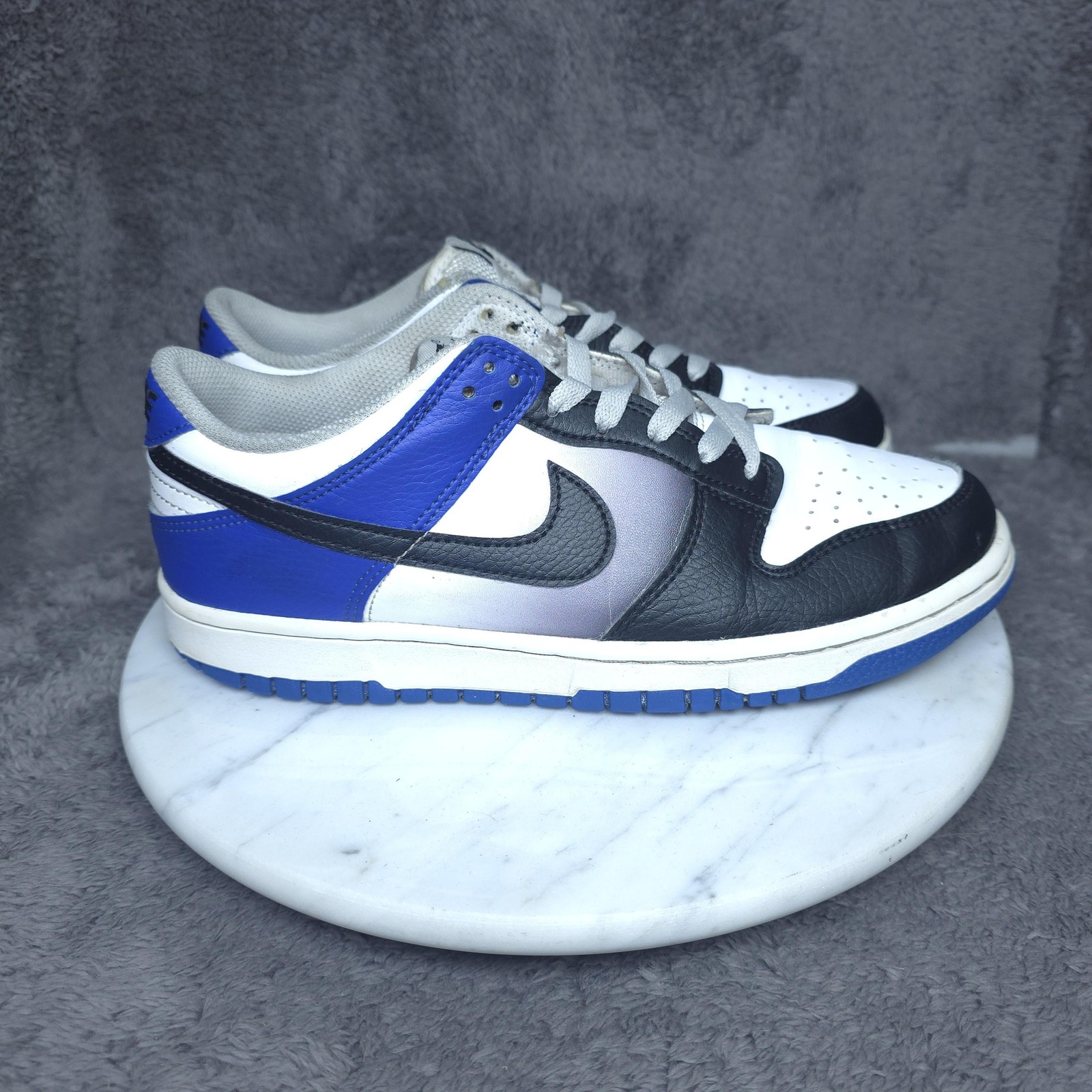 Nike Dunk Low Shoes Youth Size 7Y Blue Black White Sneakers Low Top HJ9209-400