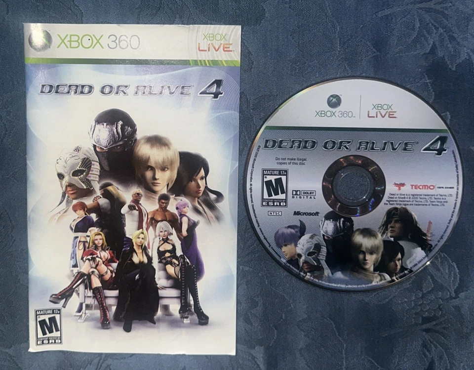 Dead or Alive 4 Xbox 360 Complete CIB Case + Manual Tested Working Fighting Game - Image 2 of 4