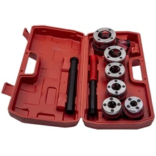Ratchet Pipe Threader Kit Die Bar Head Handle Tool Set 1/4'' 3/4'' w/ 6 Dies New