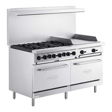 Liquid Propane 6 Burner 60" Range with 24" Griddle & 2 Standard Ovens - 280K BTU