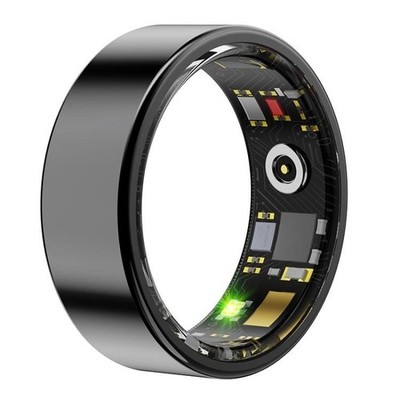 Smart Ring Fitness Schlafmonitor Blutsauerstoff Tracker IP68 Wasserdicht Schwarz
