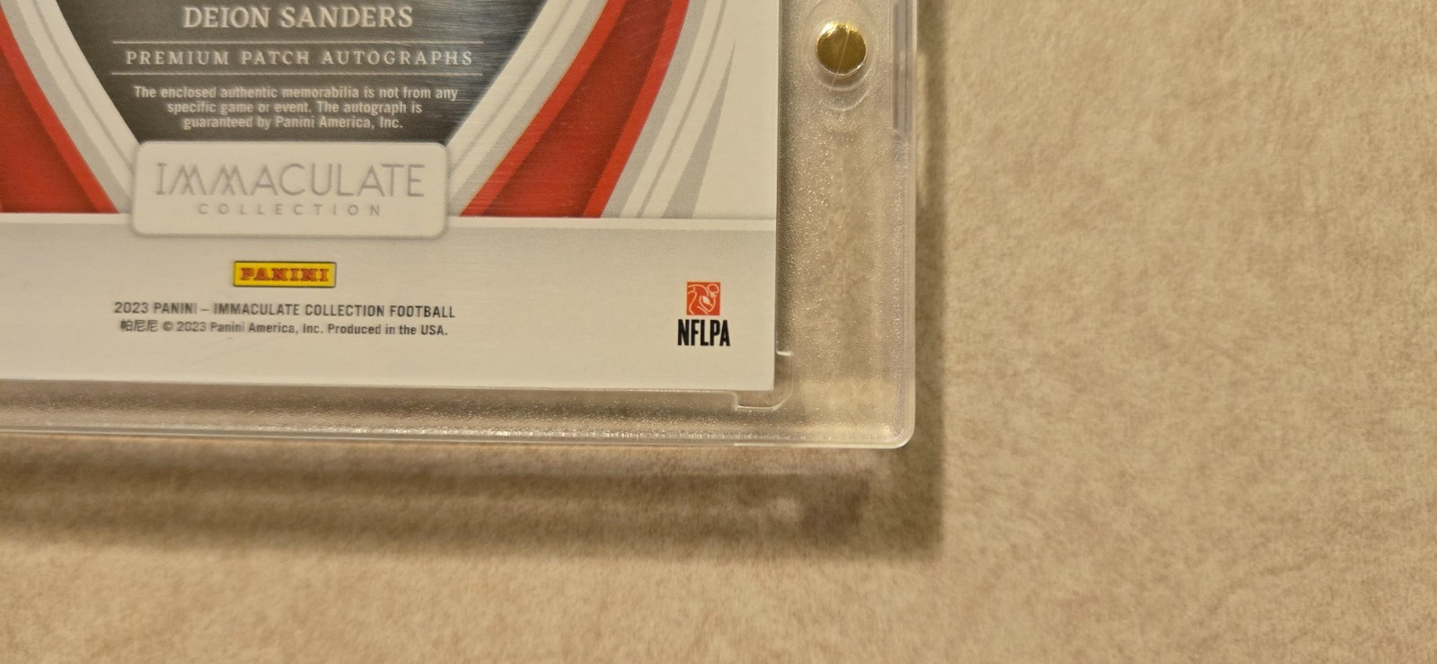 Deion Sanders 2023 NFL Immaculate Collection Auto Patch Card Limited #38/99 view 11