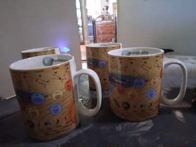 Set Of 4, KONITZ Astronomy Coffee Cup, 18 oz