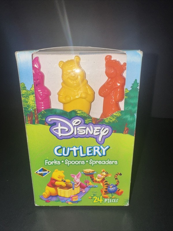 Disney Winnie the Pooh Cutlery 2004 Vintage forks spoons spreaders 24 Pcs. NEW