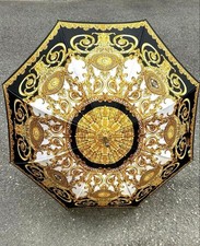 Gianni Versace Umbrella Black Yellow White Vintage Vtg Authentic Auth Old Used