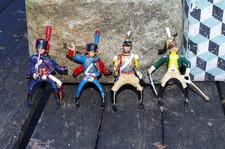STARLUX EMPIRE ATLAS LOT 4 CAVALIERS CUIRASSER HUSSARD TROMPETTE TRES BON ETAT