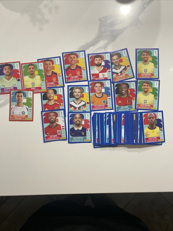 Lot Of 140 Blue Sticker panini World Cup Stickers 2026 + 3 Red Stickers
