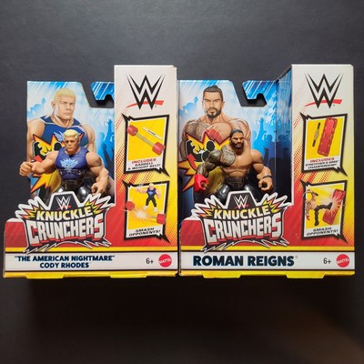 WWE Knuckle Crunchers Series 5 Cody Rhodes & Roman Reigns Figures *Lot of 2*