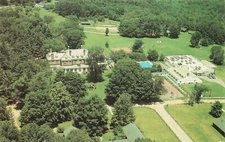 Postcard Eastover Lenox Massachusetts Aerial View Year Round Resort Horseback