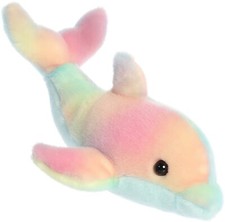 Aurora - Mini Flopsie - 9" Rainbow Dolphin Adorable Stuffed Animal