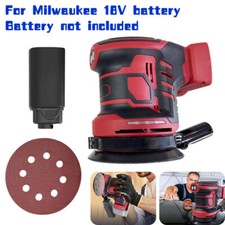 Cordless Random Orbital Sander 5" Dust Bag Discs Tool For Milwaukee 18V Battery