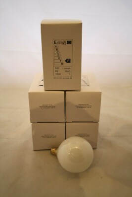 5x E14 Eiko Globelampe   60mm opal DIMMBAR Glühbirne Tropfen Kugel 60W-KEIN LED!