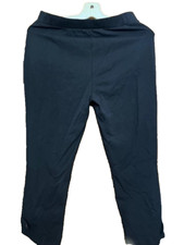 Susan Graver Weekend Premium Stretch Crop Pants w/Tab Detail Size S