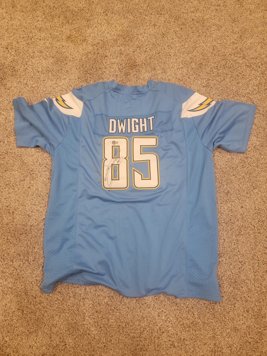 Tim Dwight Signed Jersey San Diego Chargers Beckett COA Free