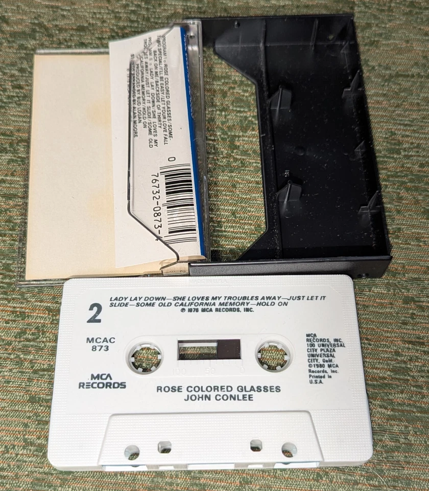 John Conlee Rose Colored Glasses 1978 RCA Cassette Tape Pop Rock 1992 Foto 2 de 3