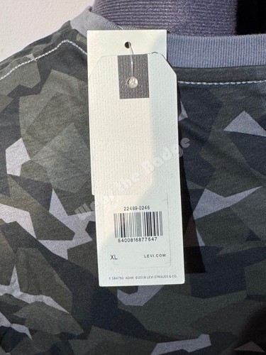 LEVI'S DARK GREY CAMO COTTON T-SHIRT XL BNWT - Picture 6 of 9