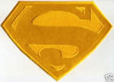 7.8" x 11.8" X-Large Embroidered Superman All Yellow Cape Back Logo Patch