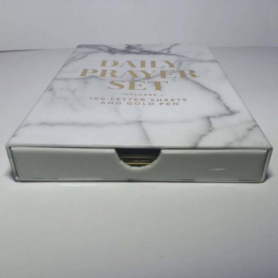 Eccolo Town Street Arts Daily Prayer Set Keepsake Box Gold Pen Christmas Gift - Image 3 of 3