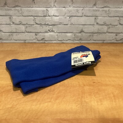 Vintage Twin City Stirrup Baseball Socks Royal Blue Adult 7  9  USA Made Nylon