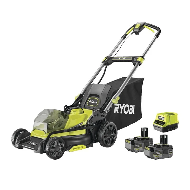 Ryobi RY18LMX40C-240 Tagliaerba Batteria 18V 40cm 50lt Mulching 2x4.0Ah