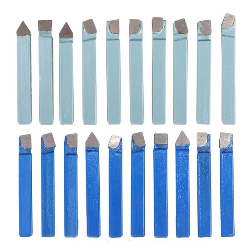 20PC 1/4" Carbide Tip Tipped Cutter Tool Bit Cutting Set For Metal Lathe Tooling