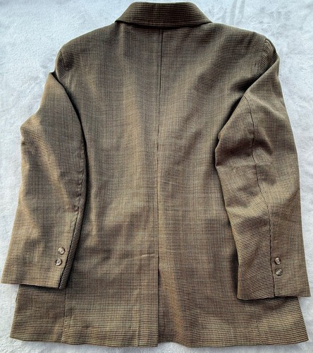 T. Harris London Men’s Brown Houndstooth Sports coat Sz XL 100% Worsted Wool - Picture 2 of 23