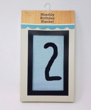 Modern Baby Monthly Birthday Blanket, Blue