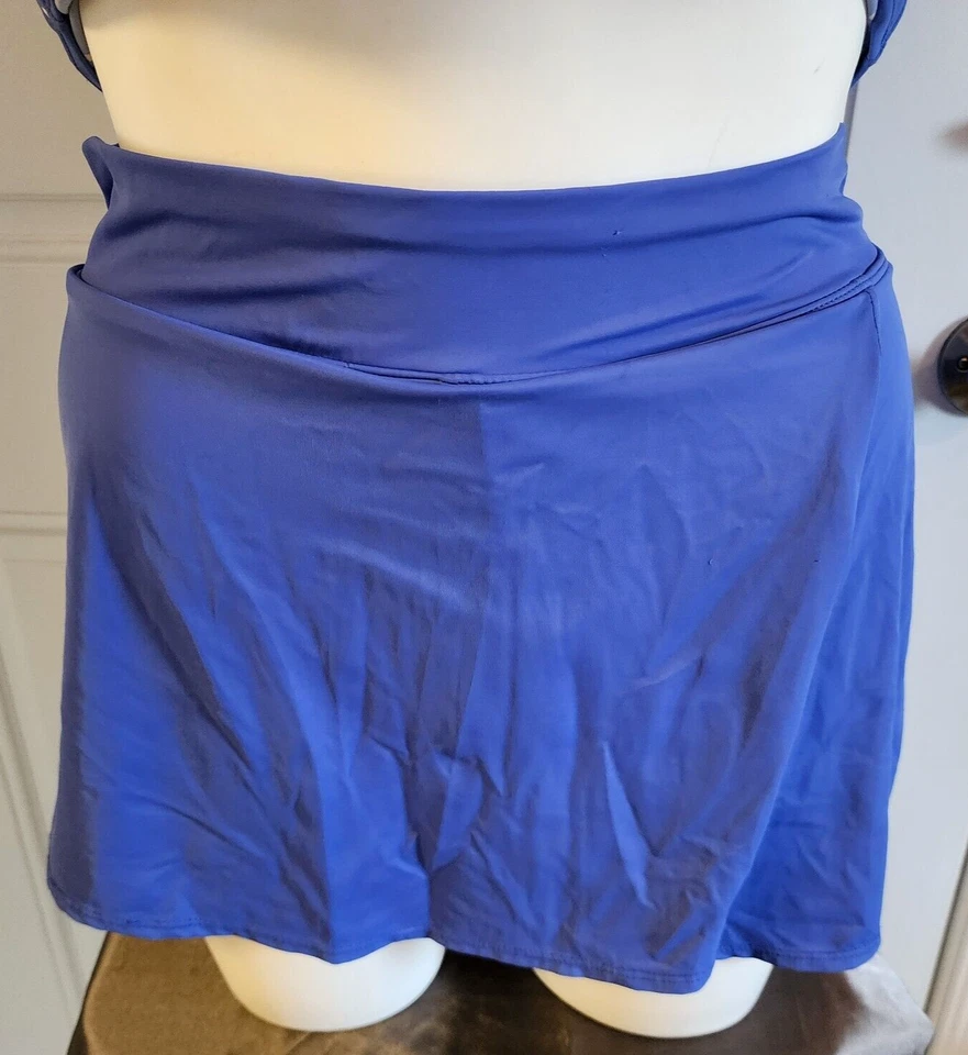 Kim Rogers Women's 2-Piece Swimsuit Tankini Top Skirted Bottom Blue/White Sz XL - Image 4 of 4