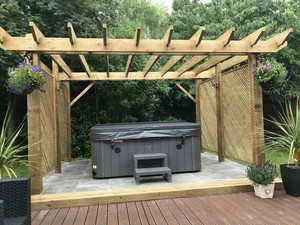 Wooden Garden Pergola Hot Tub Car Port Ebay