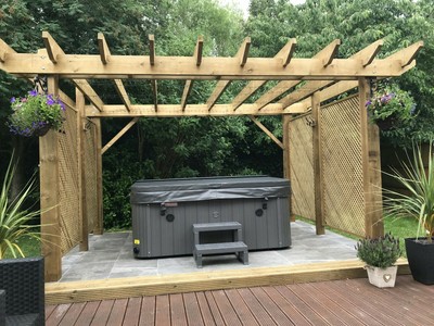 Wooden Garden Pergola Hot Tub Car Port Ebay