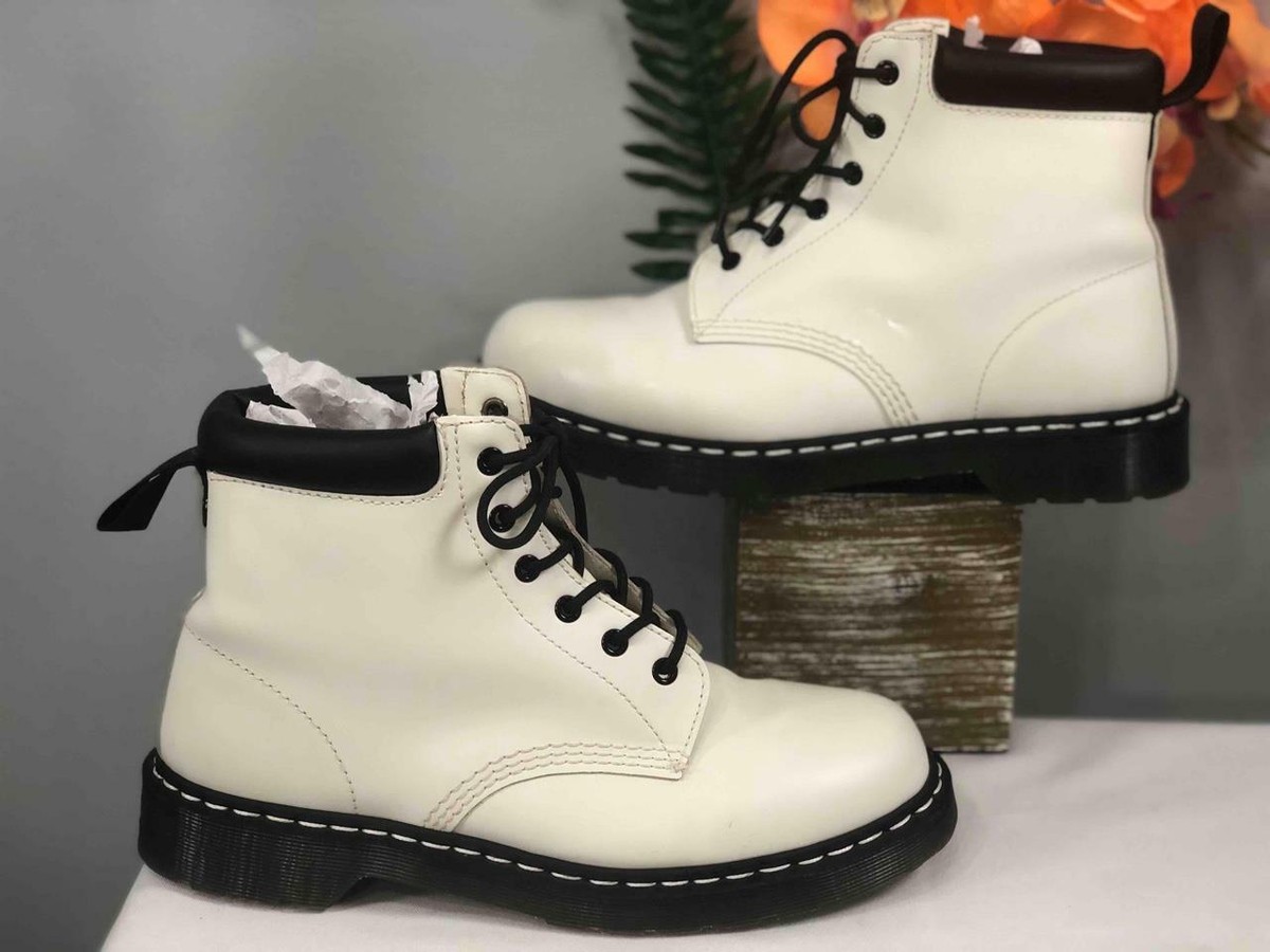 DR. MARTENS 939 White Smooth Leather High Top Boots US M11 UK 10