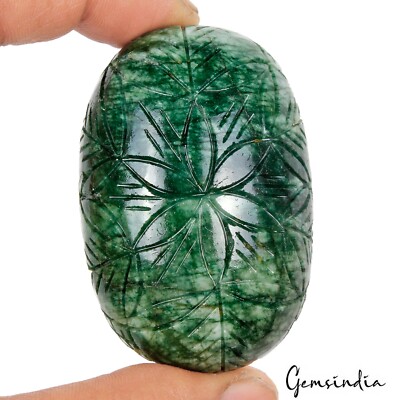 500 Ct Natural Green Brazilian Emerald Oval Cut Carving Earth Mined Loose Gems