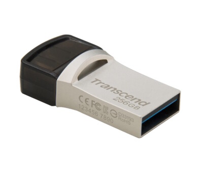 256GB Transcend JetFlash 890 Dual USB Flash Drive USB3.1 USB Type-C Connectors