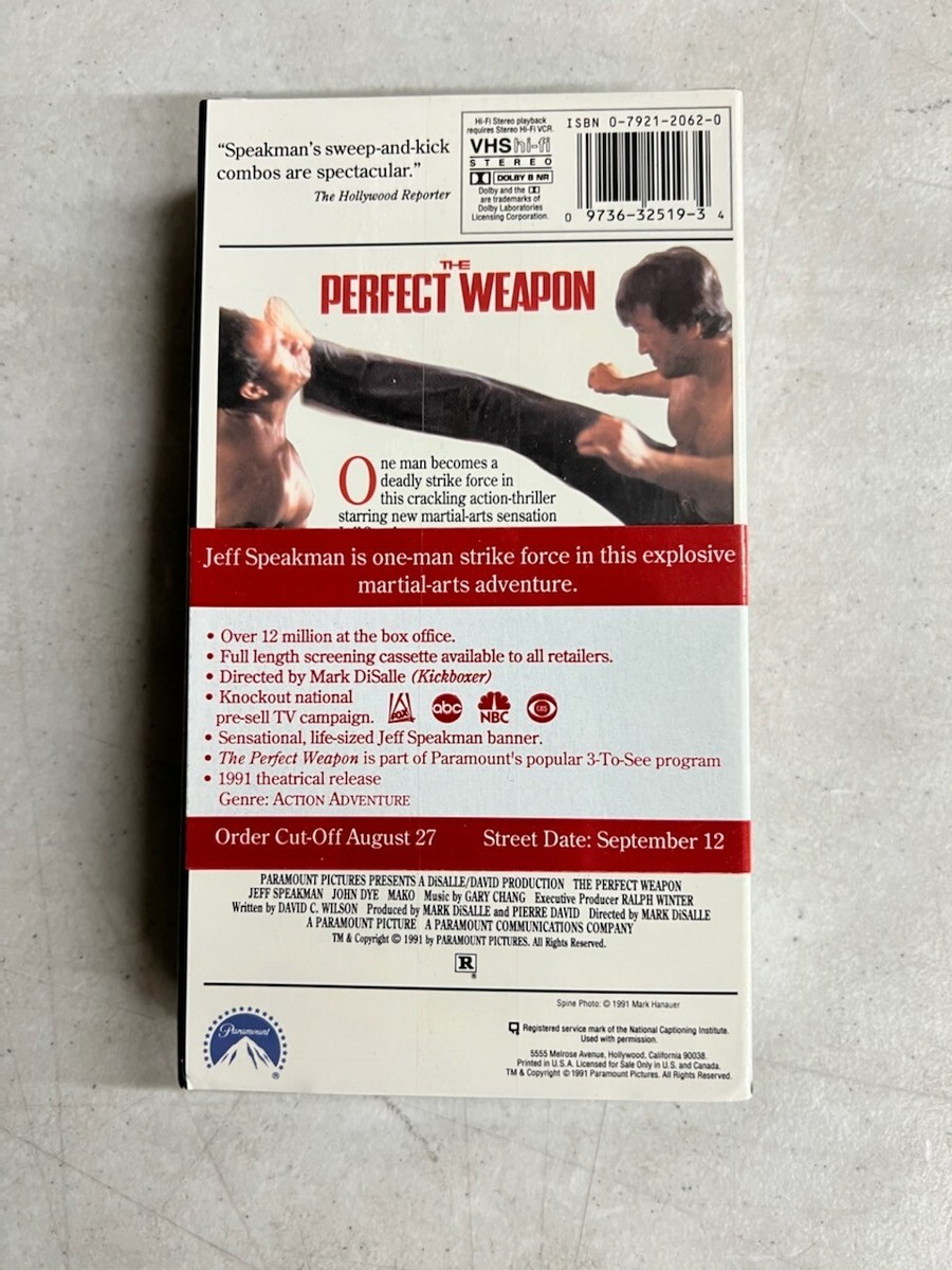 Perfect JIBE2　VHS The Perfect Weapon (VHS 1991) Jeff Speakman BRAND NEW SCREENER
