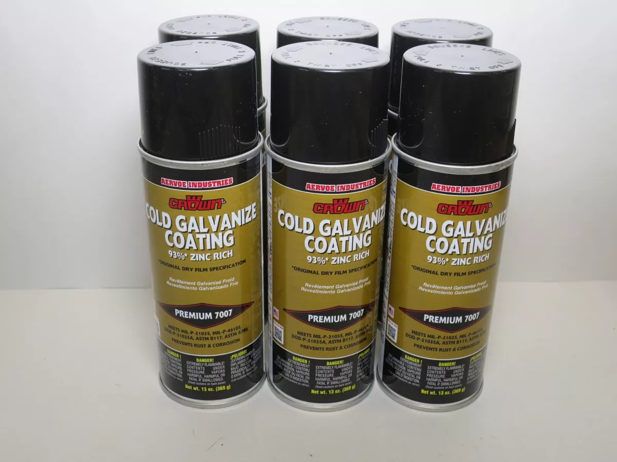 Aervoe Crown Cold Galvanize Coating Spray 93 Zinc Rich 13oz
