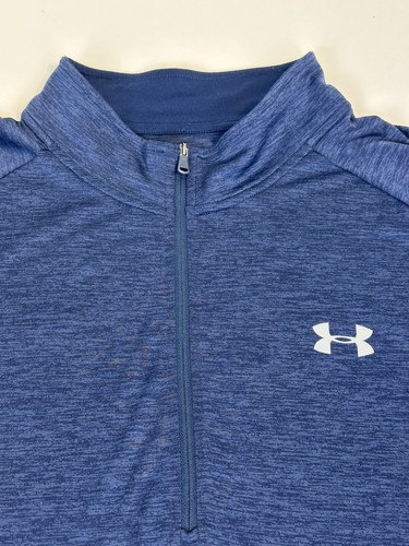 Under Armour Men Sweatshirt UA Tech 1/2 Zip Long Sleeve Pullover Steel Size 3XL - Picture 10 of 19