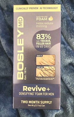 Bosley MD Revive + Densifying Treatment Foam For Men Two Month Supply 2.11 fl oz