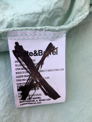 crate and barrel Full Queen Organic Cotton Eyelash Fringe Cottage Core Duvet - Picture 3 of 9