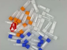 100PC 1.8ml Plastic Frozen Test Tubes Vial Screw Seal Cap with Scale Test Tube