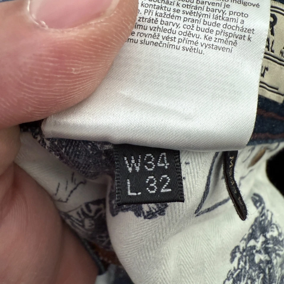 Pantalones de mezclilla Barbour para hombre 34x32 (34x30) azul ciclón regular pierna recta bigote Foto 2 de 4