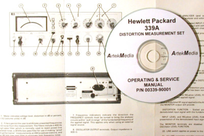 HP 339A Distortion Measuring Set Operating Service Manual SCHEMATICS (Analyzer)
