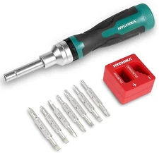 16-in-1 Ratcheting Screwdriver, Screw Driver Multi Bit All in One - Green
