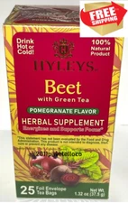 HYLEYS Beet with Gree Tea ~ Pomegranate Flavor ~ Energizes and Supports Focus