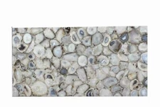 Rectangle Marble White Agate Coffee Table Top Resin Center Table with Royal Look