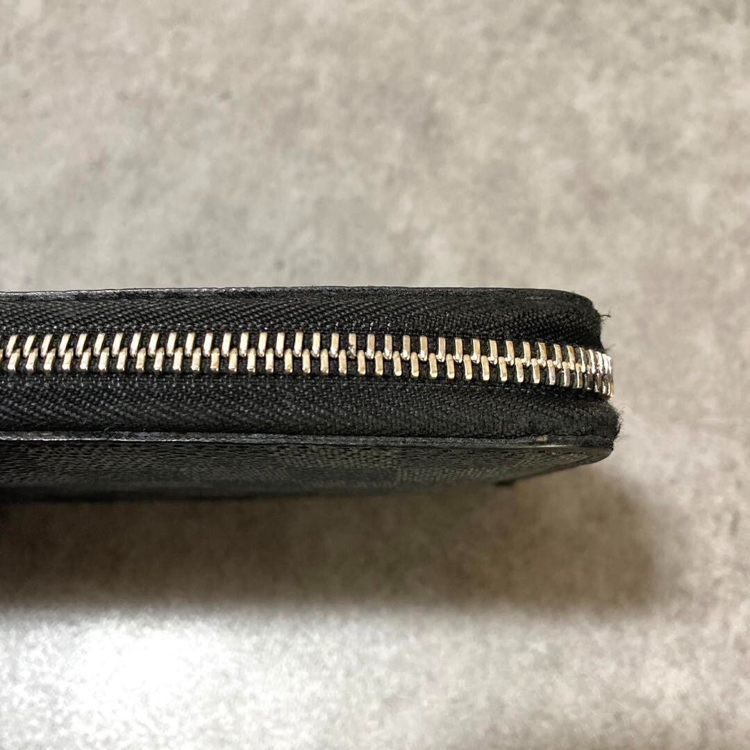 LOUIS VUITTON Zippy Organizer Wallet Damier Graphite N60111 Black