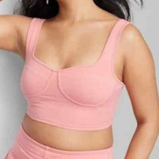 Women's Bustier Croped Tank Top - Wild Fable Pink Size Large NWOT